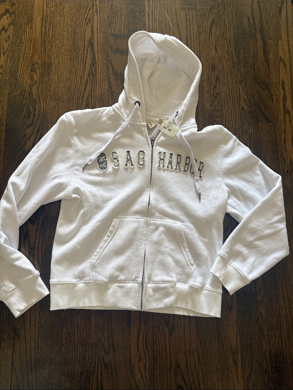 Blue 84 White Full-Zip Hoodie Jacket